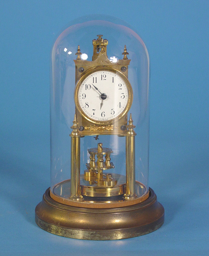 German Gustav Becker Disk Pendulum Anniversary Timepiece, — Antique Clocks Price Guide
