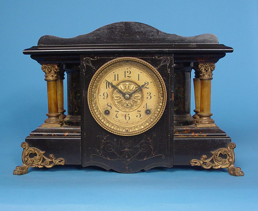 American Seth Thomas Clock Co. Adamantine Mantle Clock, — Antique Clocks Price Guide