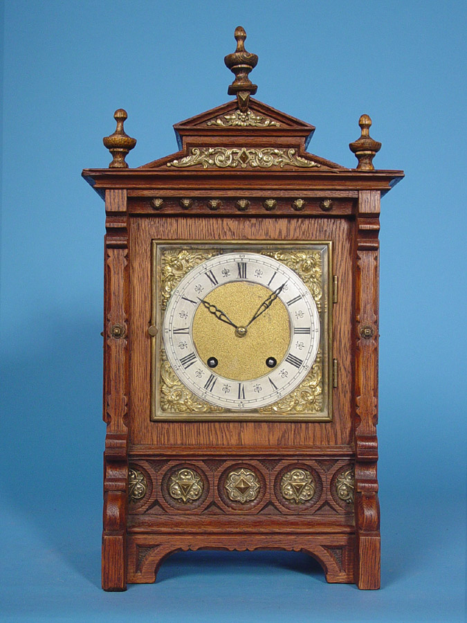 German Lenzkirch Quarter Striking Ormolu Mounted Oak Clock, — Antique Clocks Price Guide