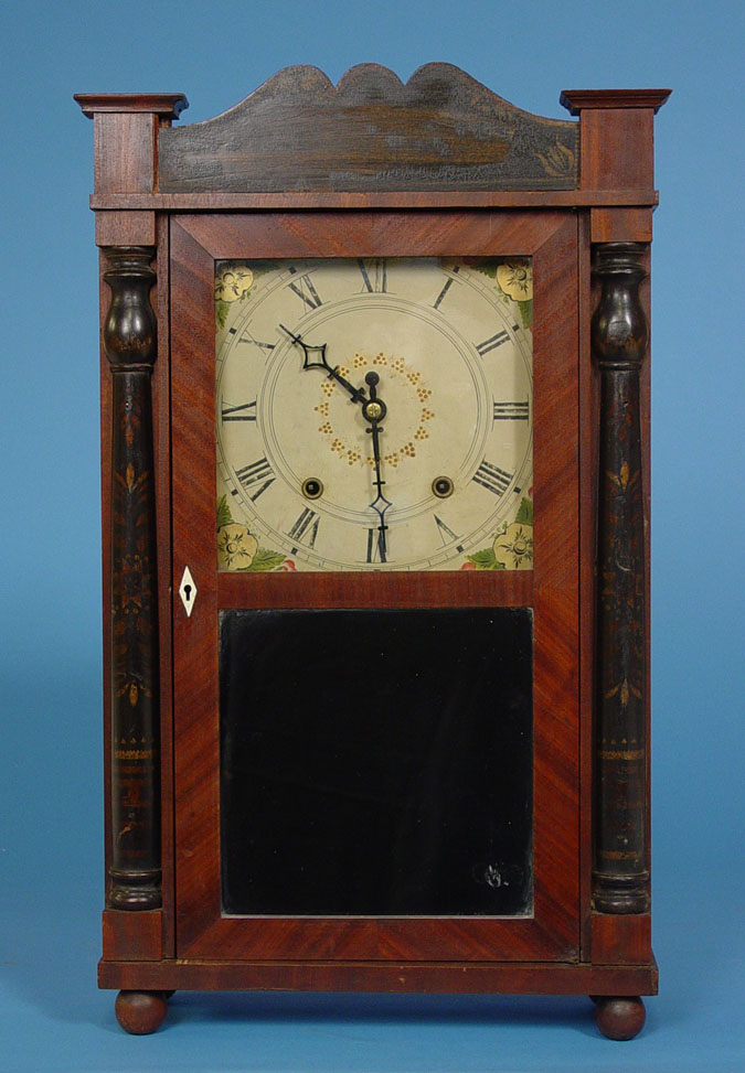 American Barnes Bartholomew and Co., Bristol Conn. Diminutive "Bronzed Looking Glass", — Antique Clocks Price Guide
