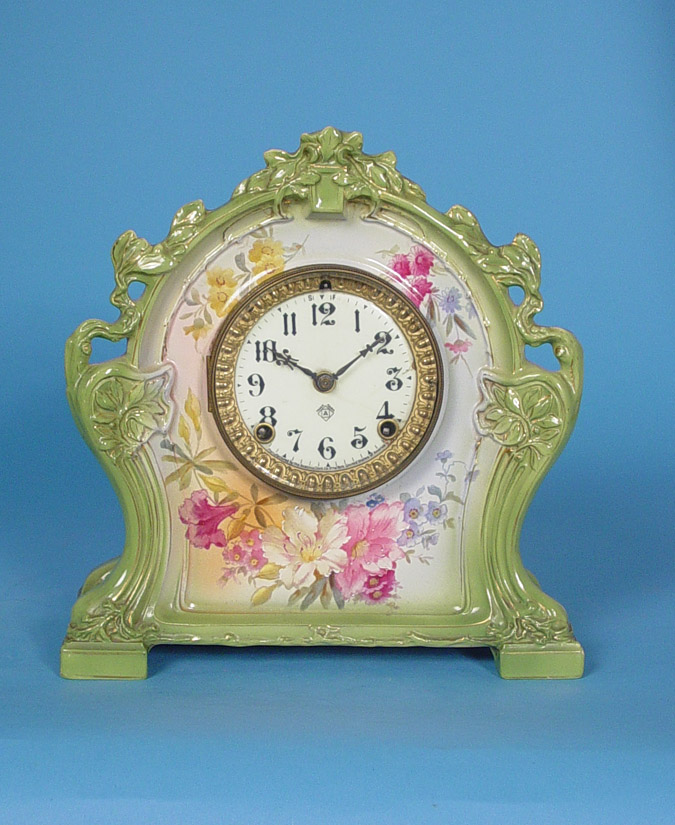 American Ansonia Clock Co. Royal Bonn "Chartres" Clock, — Antique Clocks Price Guide
