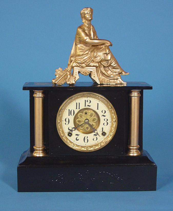 American Florence Krober, New York "Lamart" Iron Mantle Clock, — Antique Clocks Price Guide