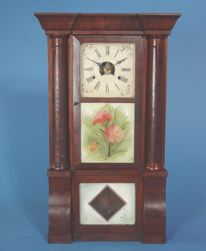 American Birge and Peck Burl Walnut Shelf Clock, — Antique Clocks Price Guide