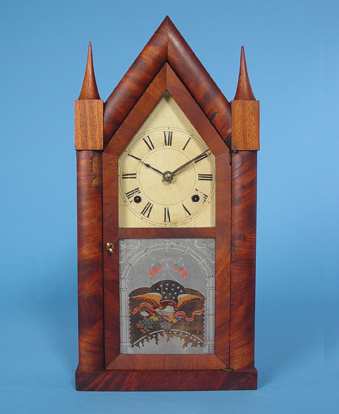 American Chauncey Boardman, Bristol, Connecticut Fusee Steeple Clock, — Antique Clocks Price Guide
