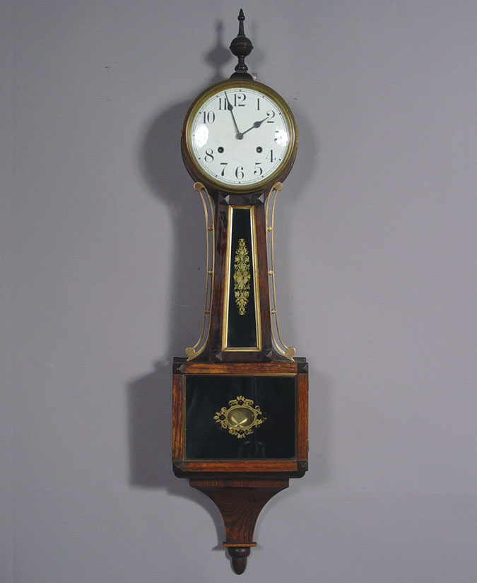 American Waterbury Clock Co. "Willard No. 1" Banjo Wall Clock, — Antique Clocks Price Guide