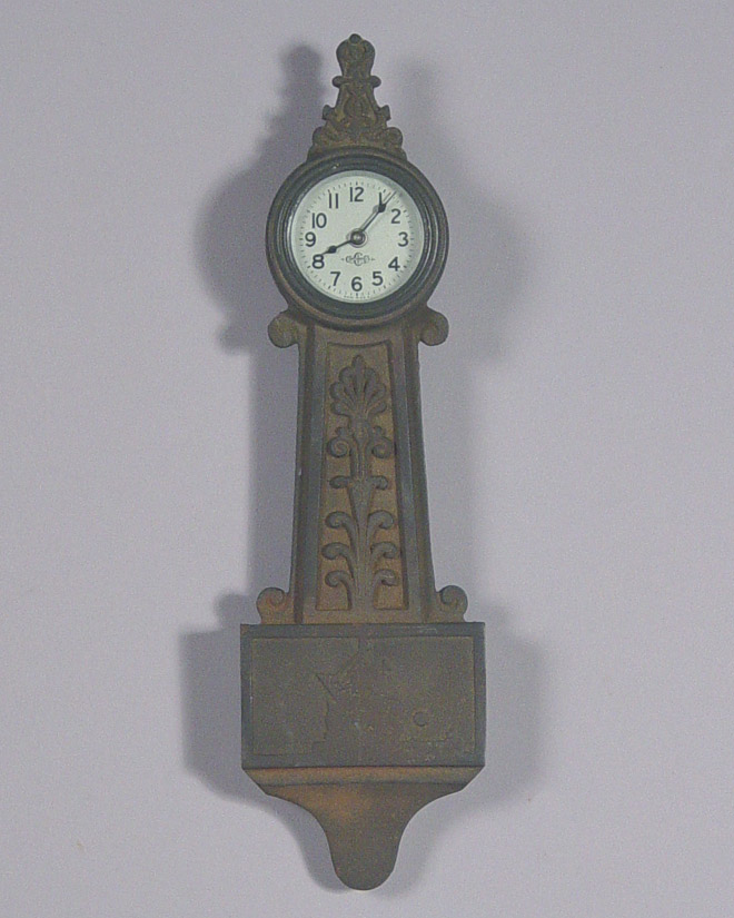 American Continental Clock Co. Miniature Cast Iron Banjo Timepiece, — Antique Clocks Price Guide