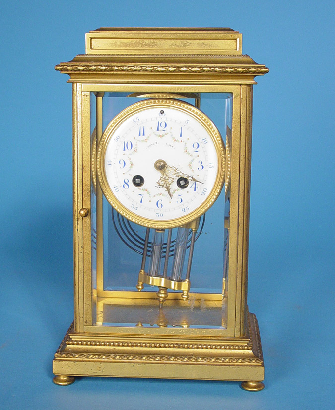 French Signed Shreve, Crump and Low, Boston Gilt Crystal Regulator Clock, — Antique Clocks Price Guide