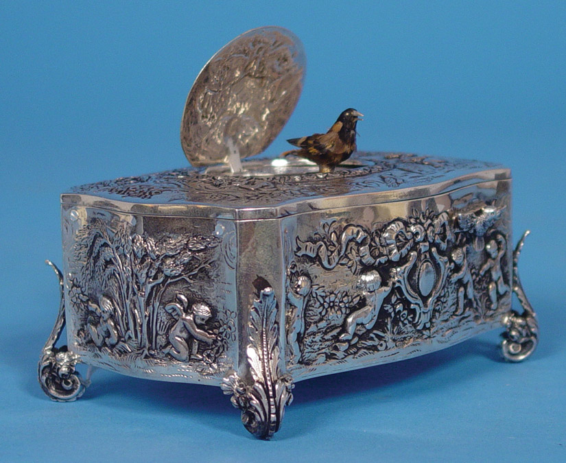 German Singing Bird Box, — Antique Clocks Price Guide