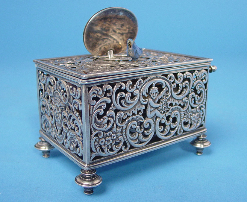 German Singing Bird Box, — Antique Clocks Price Guide