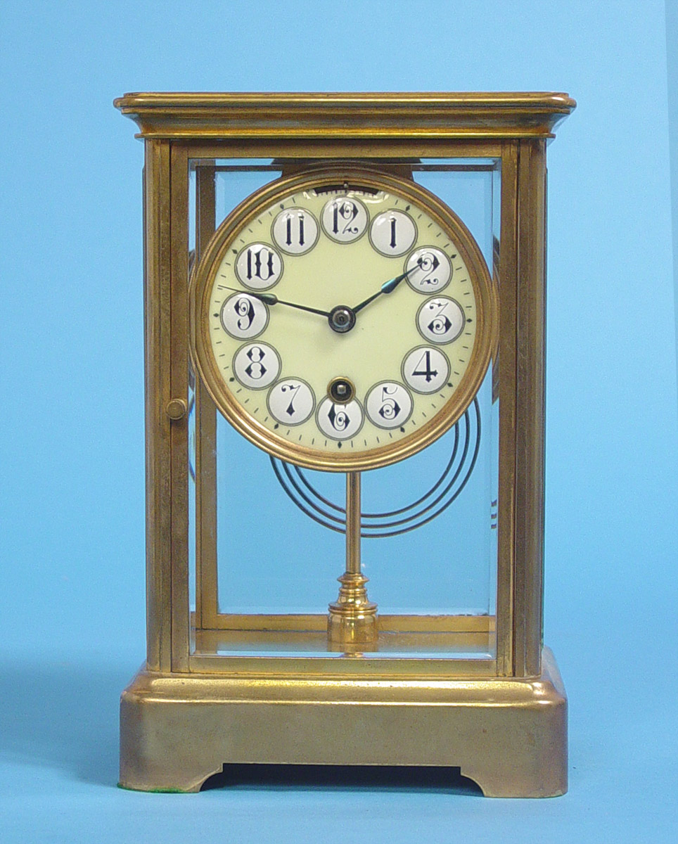 American Boston Clock Co. Crystal Regulator Clock, — Antique Clocks Price Guide