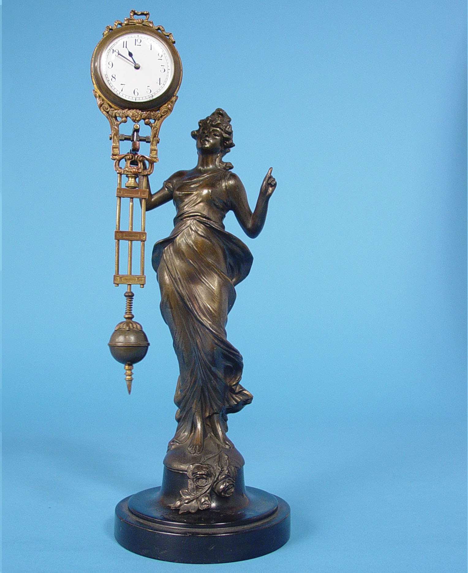 German Junghans "Diana" Swing Arm Timepiece, — Antique Clocks Price Guide