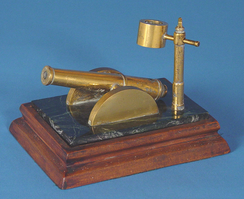 English Gilt Bonze Noon Day Cannon Clock, — Antique Clocks Price Guide