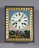German Reverse Painted Black Forest Picture Wall Clock,