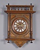 French Carved Walnut Wall Clock,