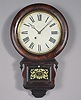 American Ansonia Brass and Copper Co. Rare and Unusual Rosewood Wall Timepiece,