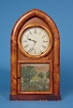 American D.S. Crosby, New York Burl Mahogany Beehive Clock,