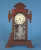 American Ansonia Clock Co. Walnut Parlor Shelf Clock,