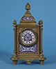 French Japy Freres Bronze Neo-Classical Tiled Mantle Clock,
