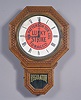 American Ingraham Clock Co. "Drop Octagon, 12 inch" Pressed Oak Advertising Wall Timepiece,