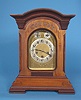 German Junghans Inlaid Walnut Clock,
