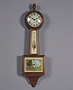 American Waltham Clock Co. Miniature Mahogany Banjo Timepiece,