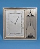 Swiss Art Deco Silvered and Enamel Strut Clock,