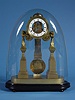 French Rare and Unusual Large Gilt Bronze Skeleton Clock,