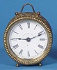 American New Haven Clock Co. Ornate Round Brass Carriage Clock,