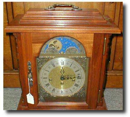 Emperor Moonphase Bracket Clock With Westminister Chimes — Antique Clocks Price Guide