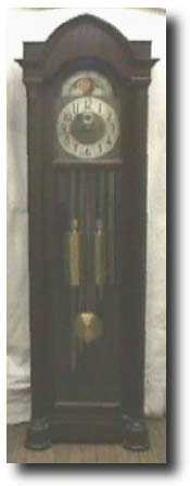 1930's Cathedral Style Tubular Bell Grandfather Clock W/moon Dial — Antique Clocks Price Guide