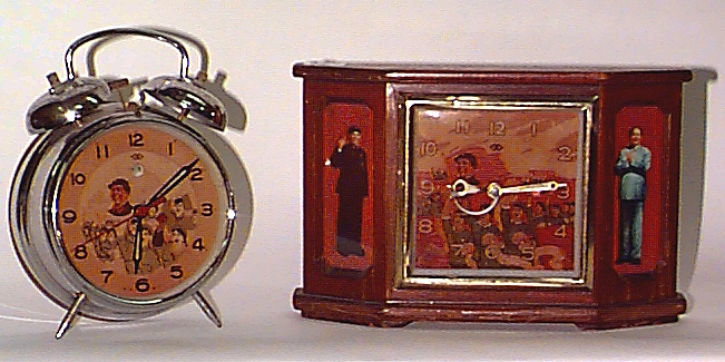 TWO CHAIRMAN MAO COMMUNIST ALARM CLOCKS; circa 1960, — Antique Clocks Price Guide