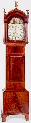 MAHOGANY CASED GRANDFATHER FLOOR CLOCK, F. H. Crossman clock maker, Newton Abbot, Devon, southwestern England, 19th century; — Antique Clocks Price Guide