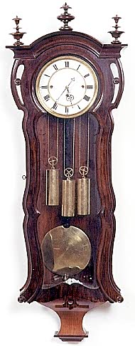 THREE-WEIGHT GRANDE SONNERIE WALL CLOCK, Austrian, c.1890-1900, — Antique Clocks Price Guide