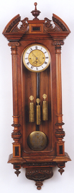 THREE-WEIGHT GRANDE SONNERIE WALL CLOCK, Vienna, 19th century, — Antique Clocks Price Guide