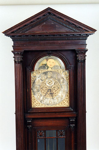 CHIPPENDALE REVIVAL MAHOGANY CASE GRANDFATHER FLOOR CLOCK, Herschede Hall Clock Co., American, c.1890, — Antique Clocks Price Guide