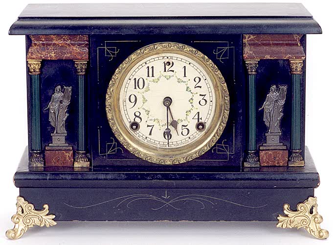 AN AMERICAN SESSIONS VICTORIAN MANTEL CLOCK, c.1905, — Antique Clocks Price Guide