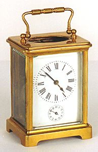 FRENCH CARRIAGE-ALARM CLOCK, — Antique Clocks Price Guide