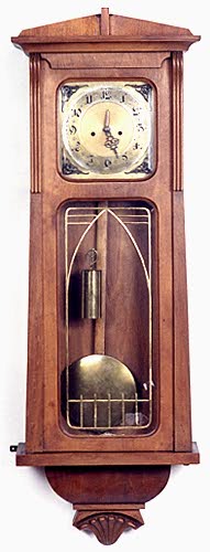 GERMAN TWO-WEIGHT REGULATOR WALL CLOCK, Junghans Clock Co., c.1905, — Antique Clocks Price Guide