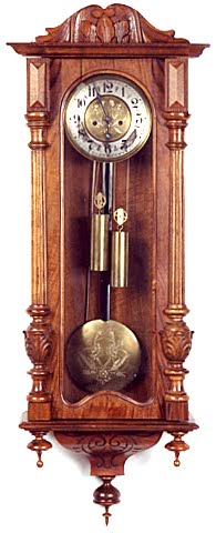 TWO-WEIGHT REGULATOR WALL CLOCK, Junghans Clock Works, German, c.1900; — Antique Clocks Price Guide