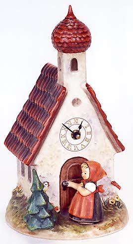 HUMMEL FIGURAL CLOCK, "Chapel Time", — Antique Clocks Price Guide