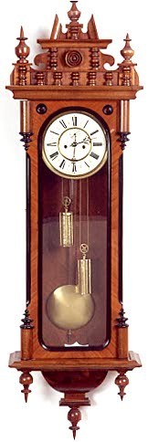 TWO-WEIGHT LONG CASE WALL CLOCK, German, 19th century; — Antique Clocks Price Guide