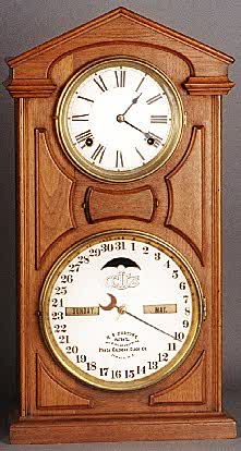ITHACA CALENDAR SHELF CLOCK, Model No. 7, "Shelf Cottage", — Antique Clocks Price Guide