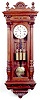 THREE-WEIGHT GRANDE SONNERIE WALL CLOCK, German, 19th century;