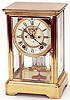 AN AMERICAN CRYSTAL REGULATOR SHELF CLOCK, Ansonia Clock Co., New York, c.1900,