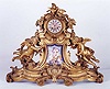 LOUIS XV GILT-BRONZE AND SEVRES PORCELAIN SHELF CLOCK, French, late 18th/early 19th century,