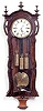 THREE-WEIGHT GRANDE SONNERIE WALL CLOCK, Austrian, c.1890-1900,