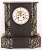 AN AMERICAN MARBLE MANTLE CLOCK,