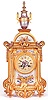 FRENCH GILT METAL MANTLE CLOCK,