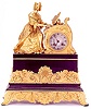 CHARLES X PATINATED AND GILT-BRONZE FIGURAL CLOCK, French, second quarter of the 19th century,