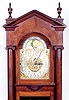 MAHOGANY CASED 9-TUBE HALL CLOCK, American, c.1915,